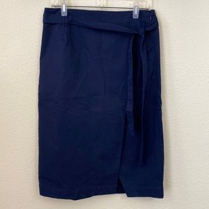 Banana Republic Faux Wrap Cotton Blend Skirt